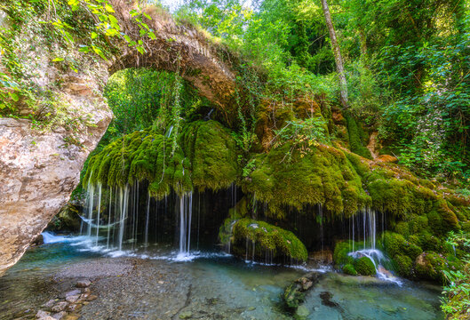 The beautiful Capelli di Venere waterfalls, located near the Cilento town of Casaletto Spartano, Campania, Italy.