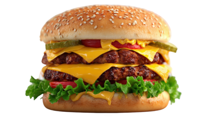 Delicious double cheeseburger