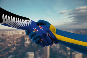 Shaking hands New Zealand and_Sweden