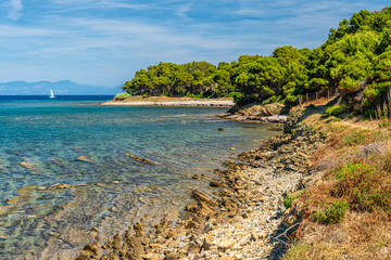 Beautiful mediterranean landscape at Punta Licosa, near Castellabate in the Cilento region....