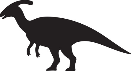 educational prehistoric dinosaur vector silhouette parasaurolophus ai eps jpeg png biology museum science artwork