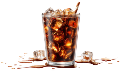 Iced coffee in a glass (1)