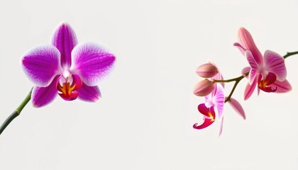 Fototapeta premium Stunning Phalaenopsis Orchids A Close-Up View of Vibrant Pink Blooms