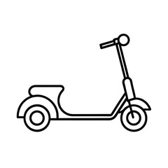 vintage scooter isolated on white background