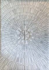 Abstract Circular Pattern Wall with Modern Architectural Lines