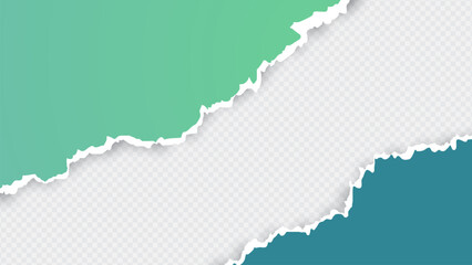 Torn paper, Green tosca ripped paper vector ilustration 