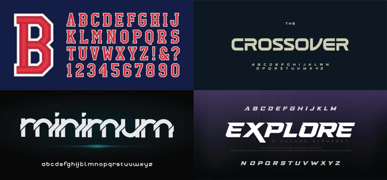 Classic college font. Vintage sport font in american style for football, baseball or basketball logos and t-shirt. Athletic department typeface, varsity style font. Vector
