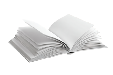 Open book, white pages