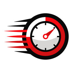 Racing Streak Clock Vector