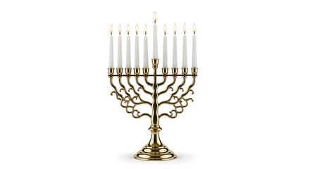 Fototapeta premium Hanukkah Menorah with Candles