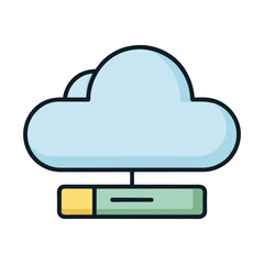 Cloud Storage Vector Illustration