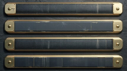 Obraz premium metal plate with screws