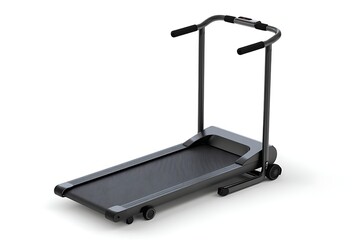 Modern compact treadmill offers efficient home cardio workouts, promoting a healthy lifestyle with sleek design and user-friendly operation for fitness enthusiasts