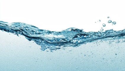 Water surface with ripples and bubbles