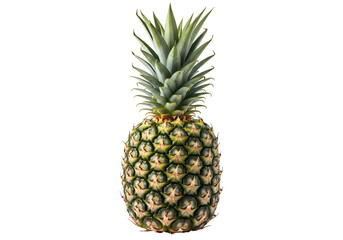 Fresh Pineapple Isolated on White Background - Tropical Fruit.