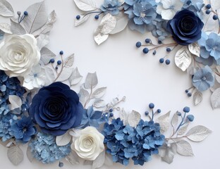 Floral paper art arrangement