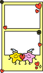 Fototapeta premium Cute Star Polaroid Frame