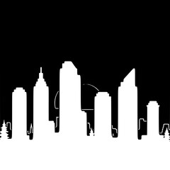 Obraz premium city skyline in black