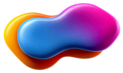 Obraz premium Abstract colorful shapes with vibrant textures and gradients Isolate on Transparent Background, cutout, png