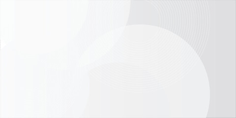 Modern white geometric abstract background overlap layer on bright space with lines effect decoration. Modern graphic design element circles style concept for banner.Eps 10