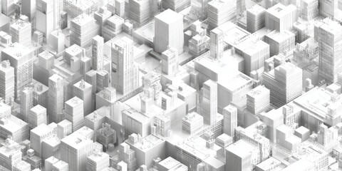 Abstract cityscape, isometric view