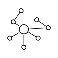 Technology icon. Vector linear icon isolated in black and white