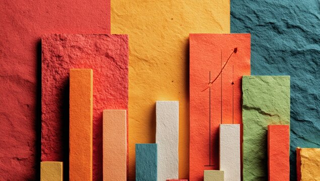 Colorful bar graph design