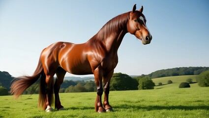  Beautiful horse standing 
