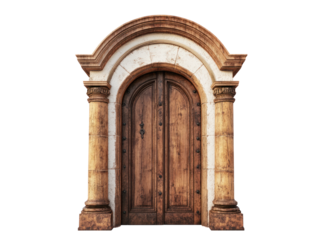 Ornate Wooden Arch Doorway