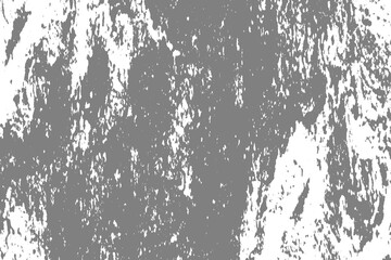 Abstract Neutral Gray Grunge Texture Overlay with Distressed Peeling Paint and Weathered Surface, Transparent Background