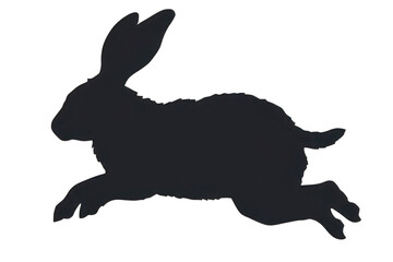 PNG Sillouette rabbit jumping outdoors animal rodent.