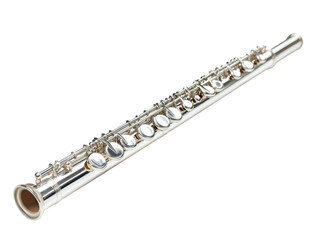 Obraz premium Silver Flute on Transparent Background