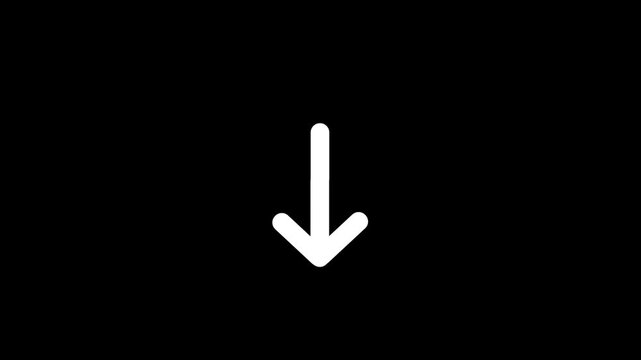 Downwards Arrow Animation for Decline, Drop, and Motion Effects