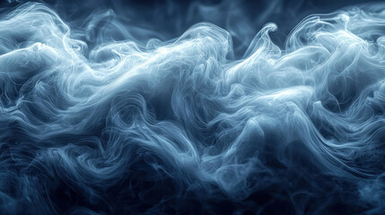 Obraz premium Dynamic swirling patterns of ethereal smoke abstract art creative visualization dark environment close-up view