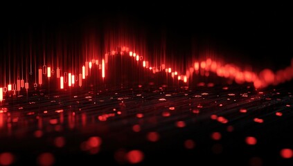 Abstract red data visualization