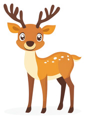 Fototapeta premium PNG Reindeer illustration animal cute.