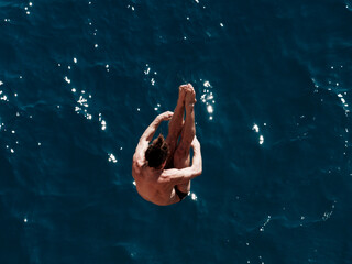 extreme sports cliff dive