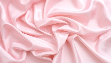 Obraz premium Soft pink fabric with flowing, draped folds and subtle highlights