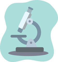 Hand drawn illustration with microscope
