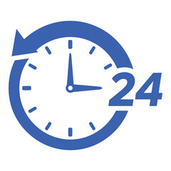 Vector art of 24 hour clock icon