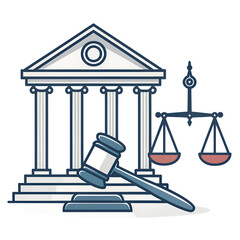 line  illustration of a column of justice isolated on white background. PNG Transparent file type with high definition quality And vibrant color grading Available.