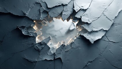 Cracked gray surface with a light center