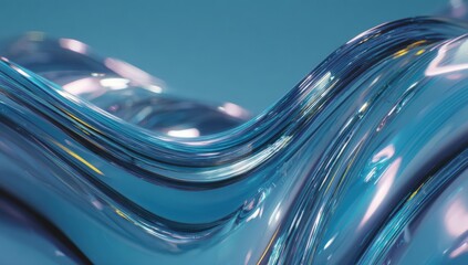 Abstract fluid forms in vibrant blues and purples