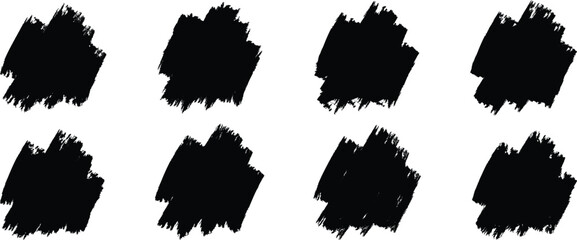 Brush lines set. Grungy brushes collection. Highlighter lines, black paint, ink brush, brush strokes, brushes, lines, frames, box, grungy border, stroke collection. Ink brush for banner, text box.