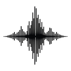 Vector art of sound wave equalizer graphic