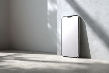 Modern smartphone mockup in a minimalist room
