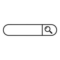 Vector art of search bar with magnifying glass