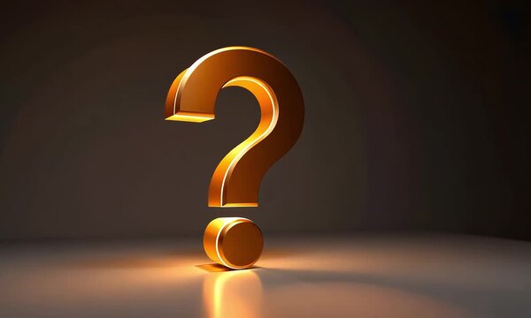 Illuminated question mark graphic