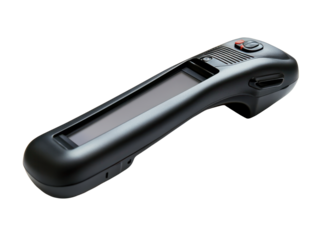 Handheld Barcode Scanner on Transparent Background