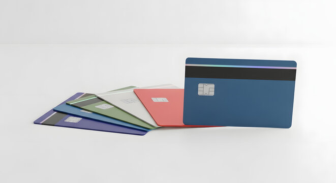 Collection of Modern Plastic Payment Cards